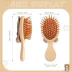 Toddler Soft Massage Comb - Mini Hairbrush for Thick, Curly, Thin, Long or Short Hair, Ideal for Travel (Beige)