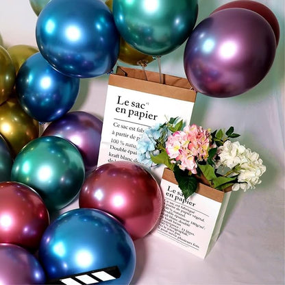 5 inch Metallic Purple Balloons - Image 7