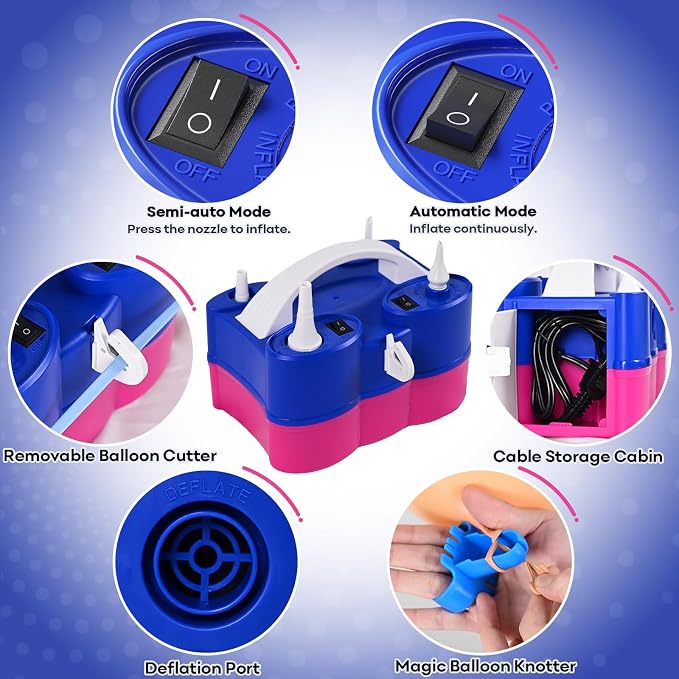 Electric Balloon Pump, 3-in-1 Portable Air Pump - Image 5