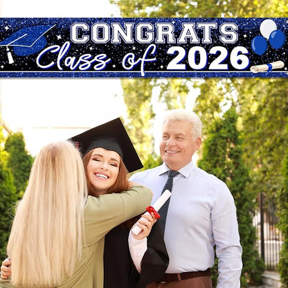 2026 Graduation Yard Sign Large Congrats Grad Banner Blue | Class of 2026 Banner - Image 7