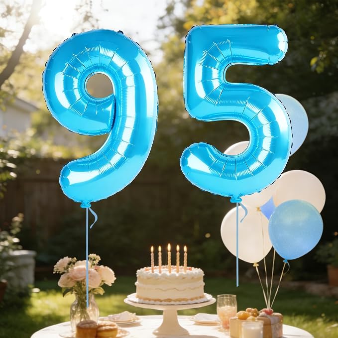 40 Inch Number 95 Balloons for 95th Birthday Party Decorations, 0-100 Jewelry - Image 3
