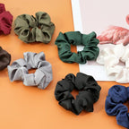 IVARYSS Scrunchies for Hair Sleep, Premium Satin Soft Than Silk for Women Curly Hair, Cute Bands Ties for Girls Thin | Thick Hair Styling, 12 Pack, Dark