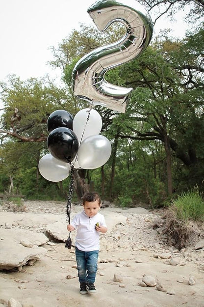 Numbers 10 Balloon 40Inch Silver Balloons - Image 4