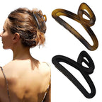 Large Hair Claw Clips, 4.3 Inch Non-Slip Big Unbreakable Hair Clip Matte Hair Claws for Women Long Thick Curly Hair, 2 Pack