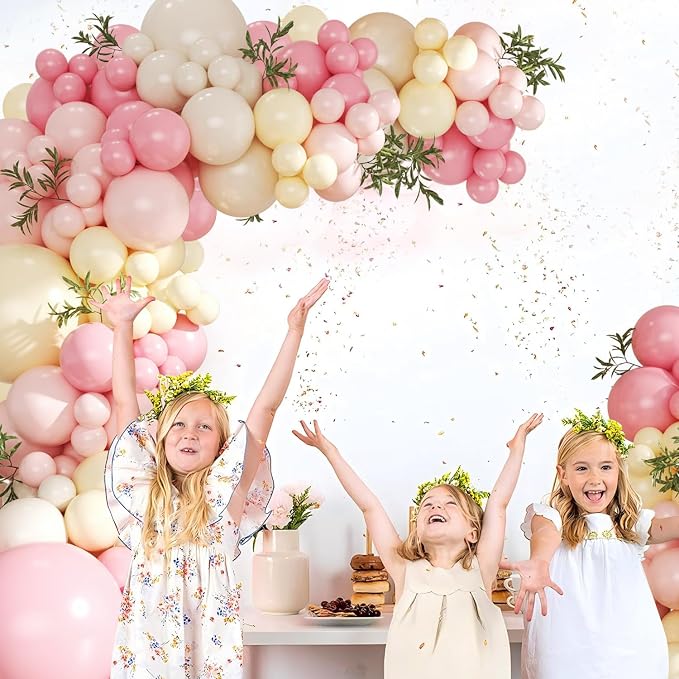 Pink and Yellow Balloon Arch Kit - Image 5