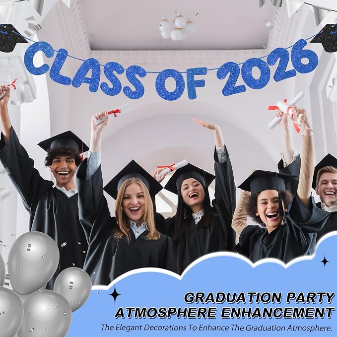 Fulmoon Congrats Grad Class of 2026 Banner Graduation Party Decor Class of 2026 - Image 4
