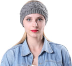 DRESHOW Knit Crochet Headband for Women Ear Warmer Soft Turban Stretch Warmer Headbands Winter Fashion Head Wrap