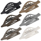 Flat Hair Clips for Women - 6 PCS French Flat Claw Clips Medium Hair Clips for Girls Large Hair Claw Clips for Thick or Thin Hair Strong Hold No Slip Hair Accessories for women (Regular)