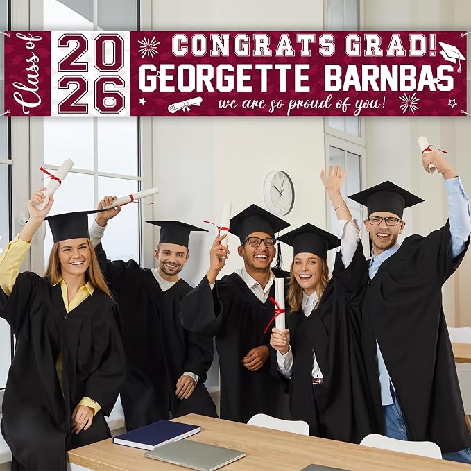 Graduation Congratulations Banner Decorations, Class of 2026 Personalized - Image 6