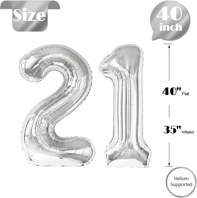 Sliver 21 Balloon - Image 5