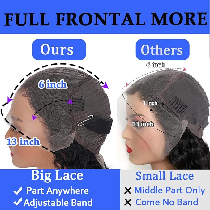 36 Inch Deep Wave Lace Front Wigs Human Hair HD Frontal Deep Wave Wig Human Hair Lace Front Wigs Human Hair Wigs For Women Wet And Wavy Glueless Wigs Human Hair Deep Curly Wig 200 Density