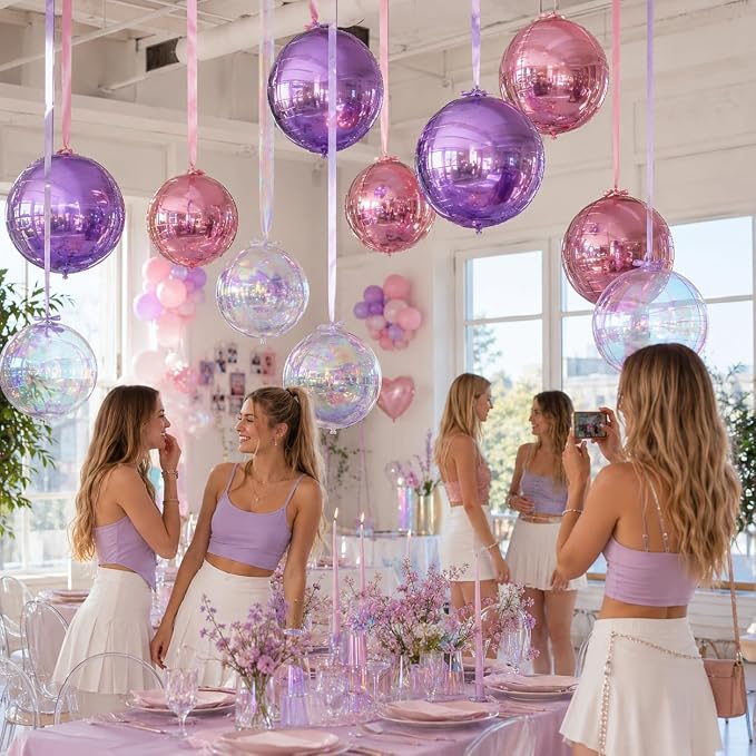 Iridescent Pink Purple Balloons - Image 7