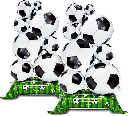 Giant Self Standing Soccer Ball Balloons 2 Pcs 5 ft Soccer Party Balloon by Lukinuo