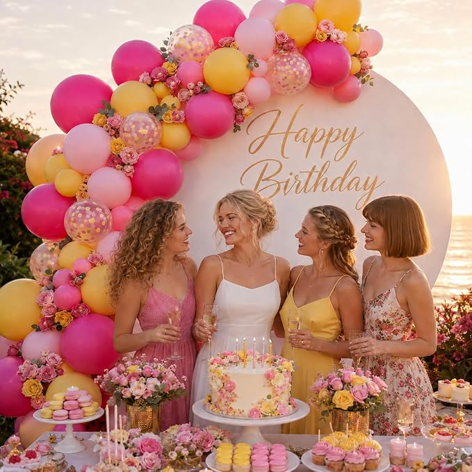 Pink and Yellow Balloon Kit - Image 4