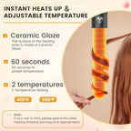 5 In 1 Curling Wand Set, Curling Iron Interchangeable Ceramic Barrels (0.35-1.25 Inch), Heating Hair Curler Kit with Protective Glove & 2 Clips Ceramic Coated for All Hair Types, Gift for Girls, Women