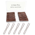 330 Count U Shaped Hair Pins Brown, YINGFENG 2.4inch Brown Bun Pins Bun Hair Pins for Women Girls with Storage Box, Hair Accessories for All Women Hair Types