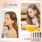 Obeoby 120 Pcs Metal Snap Hair Clips, 2 Inch Small Barrettes Hair Accessories for Women Girls Teens Kids Birthday Holiday Gifts (5 colors)