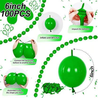 Govpy Green Linking Balloons, Wedding Birthday Baby Shower Graduation St. - Image 2