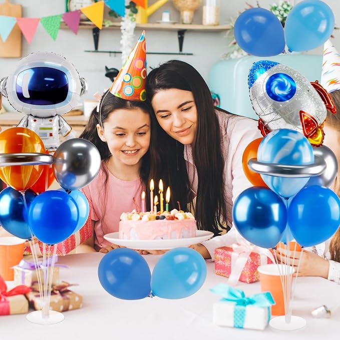 Astronaut Balloons Table Centerpiece 2 Sets Outer Space Balloon Stands | Party - Image 6