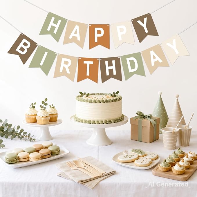 Happy Birthday Banner Birthday Party Banner NO DIY Happy Birthday Sign | - Image 4