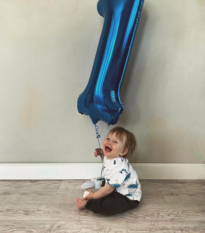 40 Inch Navy Blue Number 4 Balloon, 4th Blue Birthday Party Decorations | 40 - Image 2