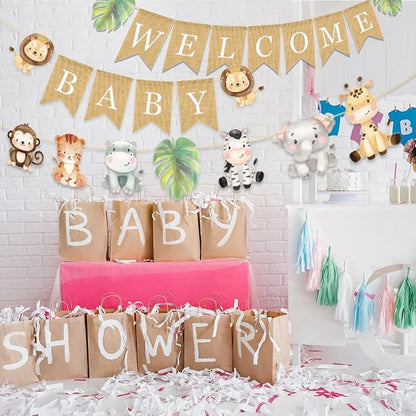Weecent Pre-Strung 6ft Burlap Welcome Baby Banner - Image 7