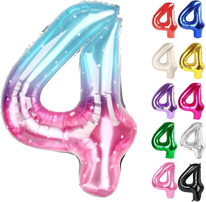 StarrySky Number 4 Balloon 40 Inch by IWERP