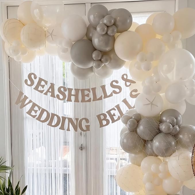 Affrolling Seashells & Wedding Bell Party Decorations Seashells and Wedding by Affrolling
