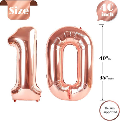 Rose Gold 10 Balloon - Image 5