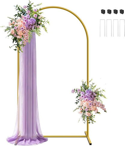 7.2 FT Metal Arch Backdrop Stand, Party Balloon Arch Stand | Dustproof caps by YAYOYAPhotography