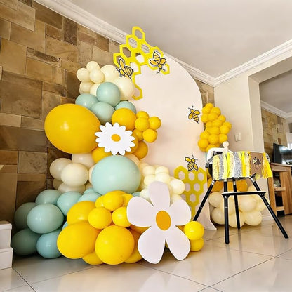 Lukiituke Yellow Balloons, Honeybee Sunflower Theme Decorations - Image 3