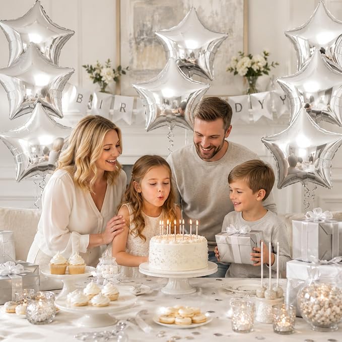 Silver Star Foil Balloons - Image 5