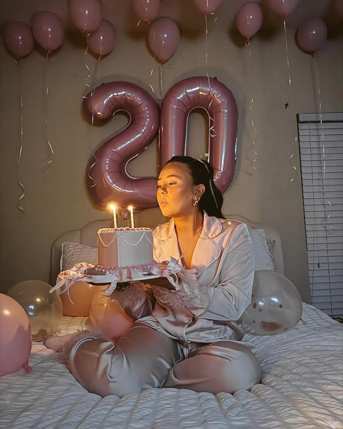 Pastel Pink Number 6 Balloon 40 Inch, 6th Birthday Decorations Men Women | Foil - Image 2