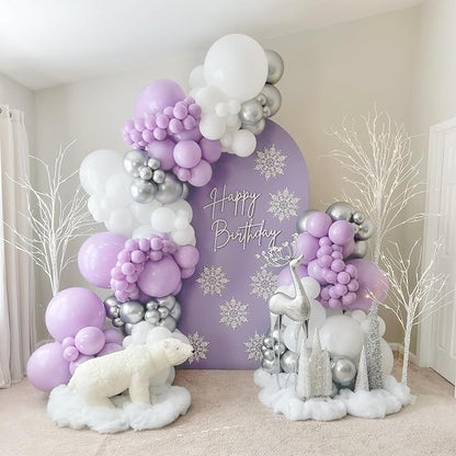 Awenztech 122pcs Pastel Purple Balloons, 18 12 10 5 inch Light Purple Balloons - Image 6
