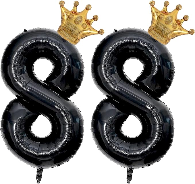 40 inch Large Black 88 Balloon Number by Unknown