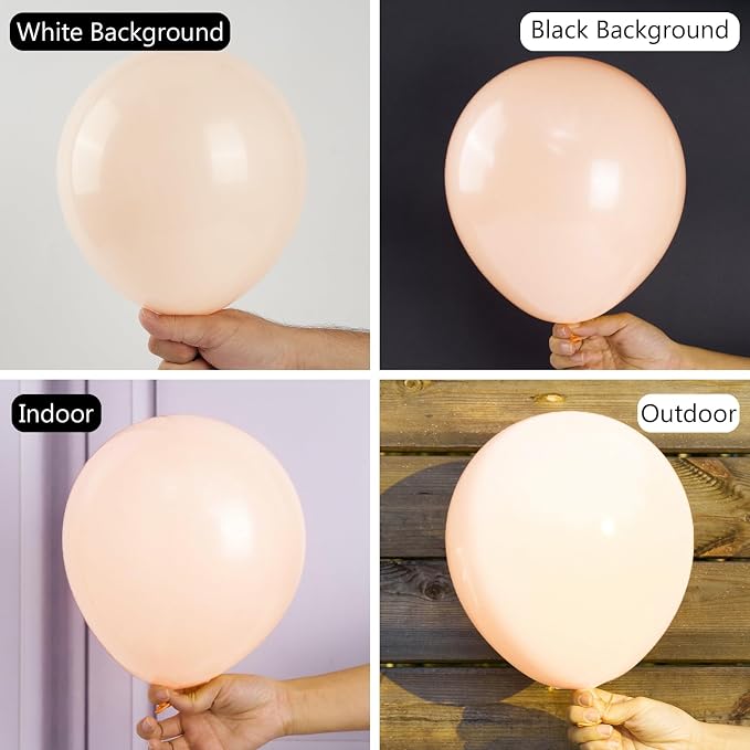 PartyWoo Pastel Orange Balloons 50pcs Light Pale Orange Peach Color | 12 Inch - Image 2
