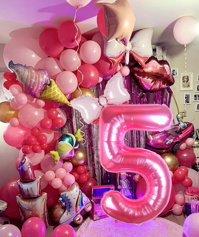 40 inch Pink Number 5 Balloon - Image 4