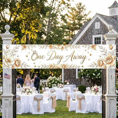 Rehearsal Dinner The Night Before Wedding Banner Decorations Sign | Reusable - Image 4