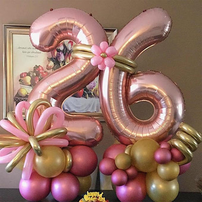Rose Gold Foil Balloon Number 6, Large Number 6 Helium Balloon - Image 6