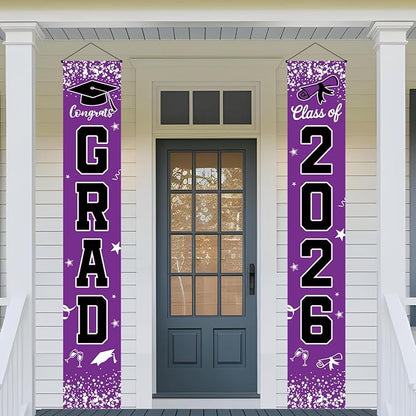 Graduation Decorations 2026 Purple Set, Congrats Grad Decor Set - Image 7