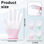 4 Pcs Heat Gloves for Hair Styling, Heat Resistant Gloves Professional Curling Iron Glove for Flat Iron and Curling Wand Suitable Sublimation Heats Transfer Printing