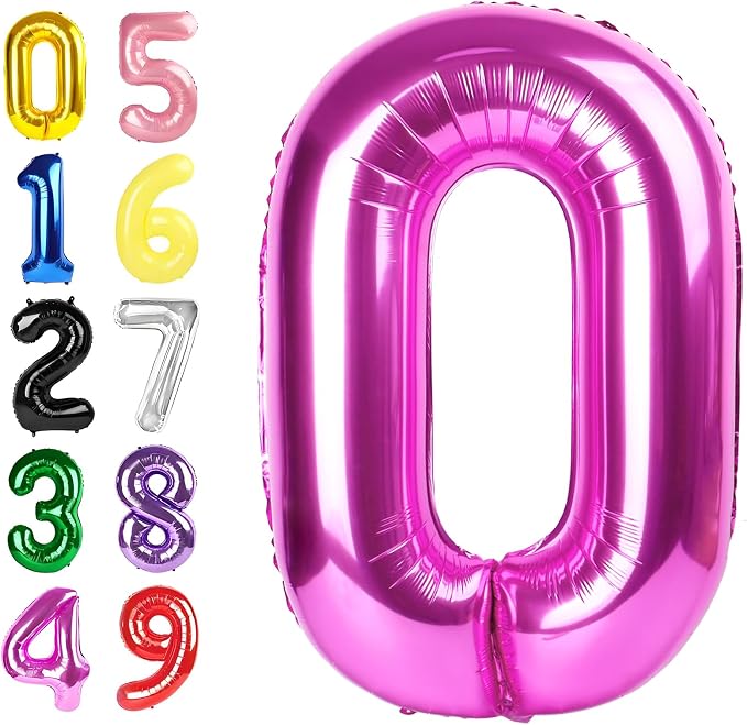 Number Balloons 40 Inch Rose Gold 9 Balloon by Argthjy