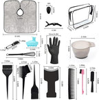 42 Pieces Hair Dye Coloring Kit, Hair Tinting Bowl,Dye Brush,Hair agitator,Ear Cover,HairClip, Hair Coloring Cape,Gloves for DIY Salon Hair Coloring Bleaching Hair Dryers Hair Dye Tools