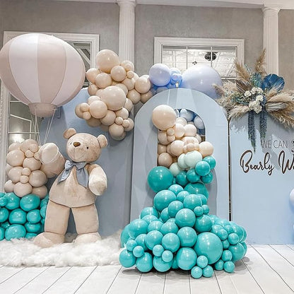 PartyWoo Dark Teal Balloons 140pcs Turquoise Aqua Blue Teal Color | 18 12 10 5 - Image 7