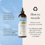 Sky Organics Castor Oil - USDA Certified Organic Hair Oil for Hair Growth, Skin, Face, Eyelashes - Cold Pressed & Hexane Free - Pure Organic Castor Oil Pack Wrap - Carrier & Hair Treatment Oil -16oz