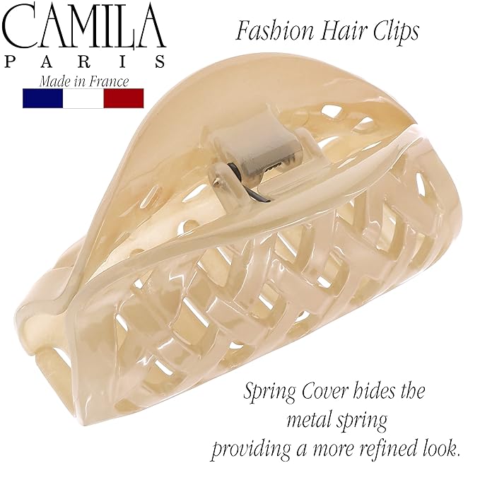 Camila Paris CP3204 French Hair Clip for Women for Thick Volume Hair, no Pulling or Damage, 2.75 in Girls Hair Claw Clips Jaw Fashion Durable and Styling Hair Accessories for Women, Made in France
