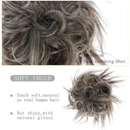 HMD Messy Bun Hair Piece Hair With Elastic Rubber Band Extensions Hairpiece Synthetic Hair Extensions Scrunchies Hairpiece for Women