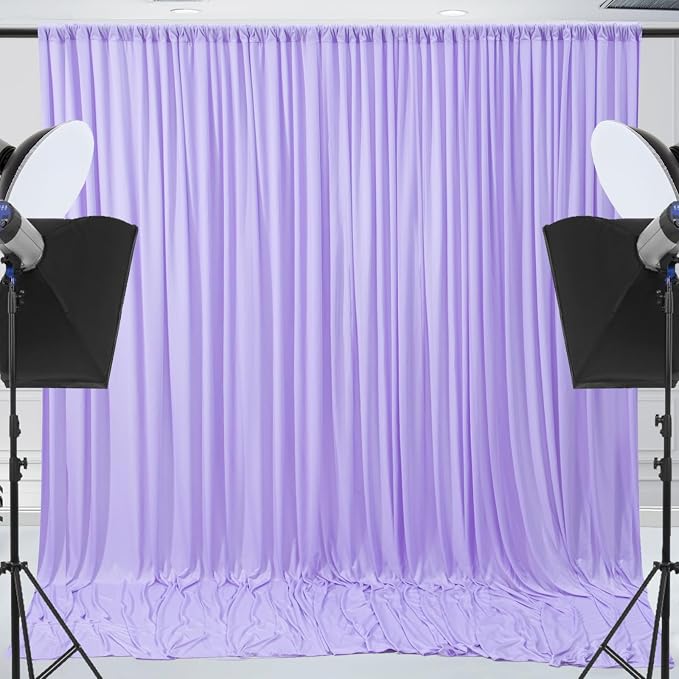10x10ft Wrinkle Free Lavender Backdrop Curtain - Image 2