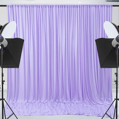 10x10ft Wrinkle Free Lavender Backdrop Curtain - Image 2