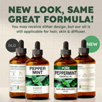 KUKKA Peppermint Essential Oils - 4 Fl Oz - for Hair, Skin, Diffuser, Aromatherapy & DIY Soap Making Scent